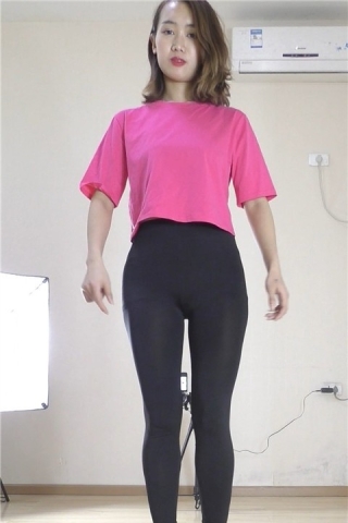 查看完整内容：优尚舞姿原版模拍粉衣黑色紧身裤（视频版） - 共6张图片