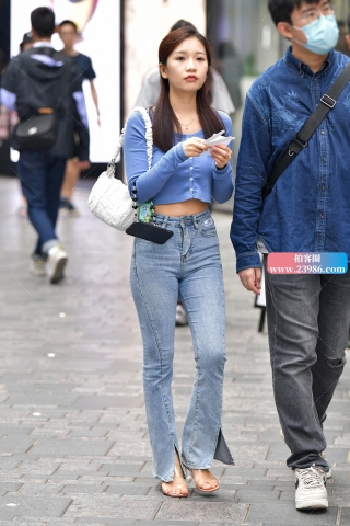 ★素颜牛仔裤美女