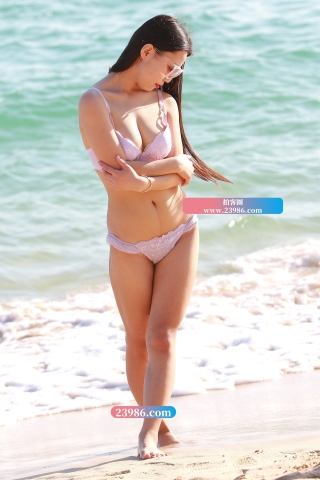 【视觉冲击赛帖】沙滩惊艳 迷人 蕾丝套装 美女