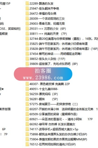 查看完整内容：启明星街拍-普通VIP独享区打包，共2407套31000余张街拍图合集，大小7.5GB（完整版） - 共5张图片