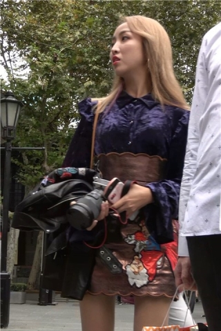 手持单反的时尚美裙街拍美腿姑娘 [664 MB/MP4]（视频版）