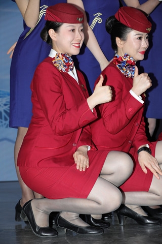 国航空姐超薄灰丝袜端庄优雅（完整版）