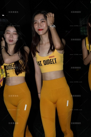 【欧阳赛帖】性感黄色紧身裤美女
