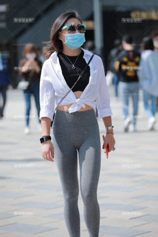 【玻璃赛帖】灰色瑜伽裤