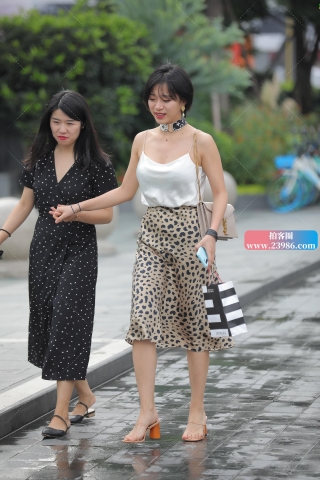 端庄得体的豹点裙**