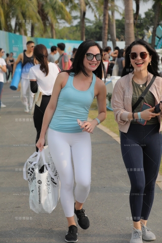 【凯恩赛贴】白色瑜伽裤