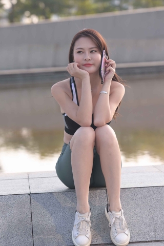 M0718 浅绿穿搭清新靓丽女孩（完整版）