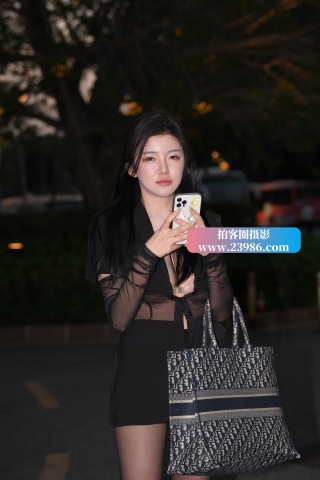 性感嘿丝低胸装美女【第二篇】