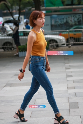 高腰牛仔 显腿长