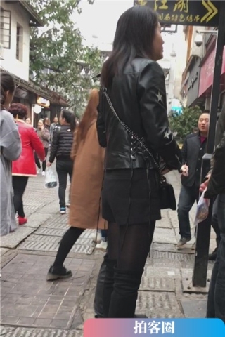 街拍黑丝袜美腿长筒靴美少妇（视频版）