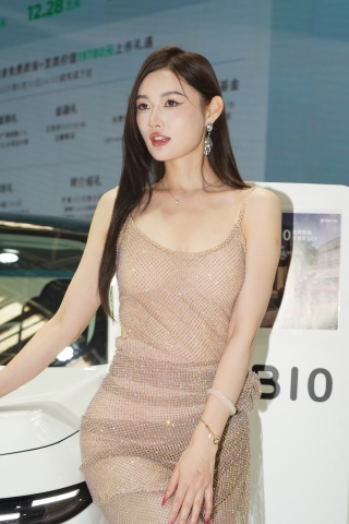 金色长裙美女【套图+视频】（完整版）
