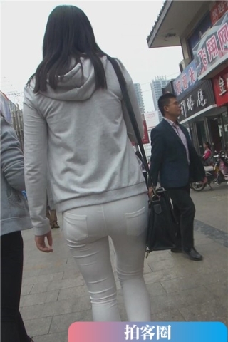 查看完整内容：街拍紧身白裤美臀美女，紧得令人无法呼吸 [2.42 GB]（视频版） - 共8张图片