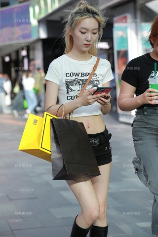 【玻璃街拍】黑热裤（城市版）（完整版）