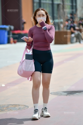 ★五分紧身裤美女