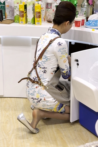 4K视频，海航灰丝平底鞋空姐【原图+视频】